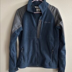 Columbia Blue and Gray Fleece Jacket Men’s M